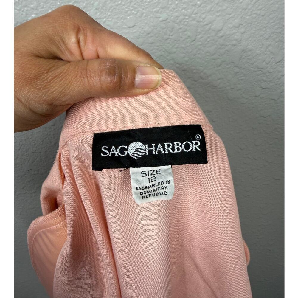 Sag Harbor Women’s Vintage Classic Look Pink Blazer / Size-12 - Picture 10 of 12